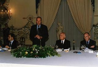 Napoli, Reggia di Capodimonte: pranzo in onore del Presidente della Repubblica Francese Jacques Chirac