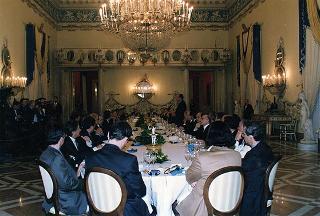 Napoli, Reggia di Capodimonte: pranzo in onore del Presidente della Repubblica Francese Jacques Chirac