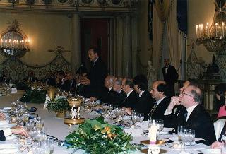Napoli, Reggia di Capodimonte: pranzo in onore del Presidente della Repubblica Francese Jacques Chirac