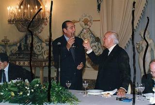 Napoli, Reggia di Capodimonte: pranzo in onore del Presidente della Repubblica Francese Jacques Chirac