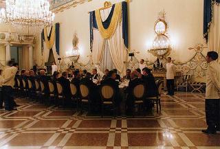 Napoli, Reggia di Capodimonte: pranzo in onore del Presidente della Repubblica Francese Jacques Chirac