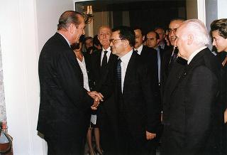 Napoli, Reggia di Capodimonte: pranzo in onore del Presidente della Repubblica Francese Jacques Chirac