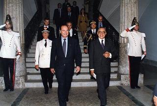 Napoli, Reggia di Capodimonte: pranzo in onore del Presidente della Repubblica Francese Jacques Chirac