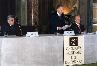 Roma, Palazzo della Cancelleria: intervento del Presidente della Repubblica alla cerimonia celebrativa della 72^ Giornata mondiale del risparmio