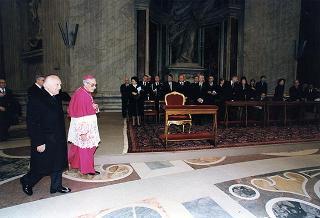 Città del Vaticano: intervento del Presidente della Repubblica alla Messa, celebrata dal Santo Padre Giovanni Paolo II, nel 50° anniversario della sua ordinazione sacerdotale