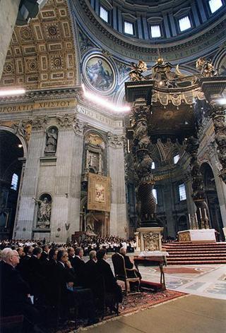 Città del Vaticano: intervento del Presidente della Repubblica alla Messa, celebrata dal Santo Padre Giovanni Paolo II, nel 50° anniversario della sua ordinazione sacerdotale