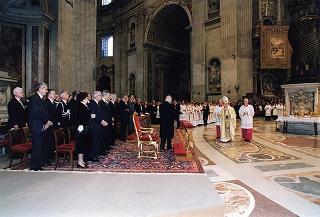 Città del Vaticano: intervento del Presidente della Repubblica alla Messa, celebrata dal Santo Padre Giovanni Paolo II, nel 50° anniversario della sua ordinazione sacerdotale