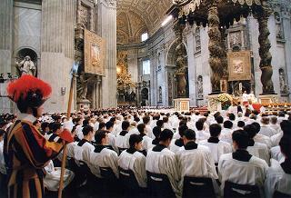 Città del Vaticano: intervento del Presidente della Repubblica alla Messa, celebrata dal Santo Padre Giovanni Paolo II, nel 50° anniversario della sua ordinazione sacerdotale