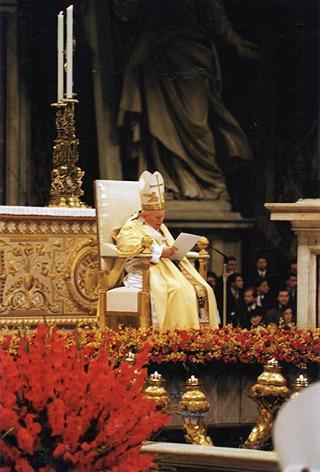 Città del Vaticano: intervento del Presidente della Repubblica alla Messa, celebrata dal Santo Padre Giovanni Paolo II, nel 50° anniversario della sua ordinazione sacerdotale