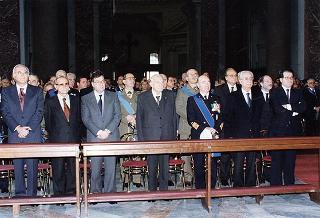 Roma, Basilica di S. Maria degli Angeli: intervento del Presidente della Repubblica alla S. Messa commemorativa dei Caduti italiani di tutti i fronti e di tutte le parti belligeranti, in occasione del Giorno del'Unità Nazionale