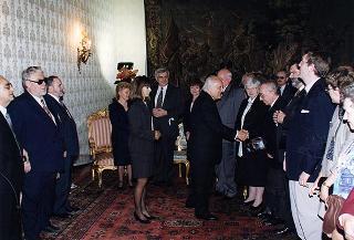 Prof. Tommaso Daniele, presidente dell'Unione italiana ciechi, con il Consiglio direttivo