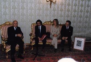 Antonino Saija, segretario dell'Unione nazionale segretari comunali e provinciali d'Italia, con una delegazione del sodalizio
