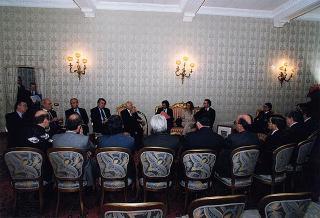 Antonino Saija, segretario dell'Unione nazionale segretari comunali e provinciali d'Italia, con una delegazione del sodalizio