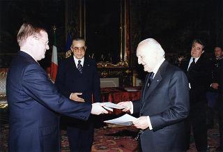 Sverrir Haukur Gunnlaugsson, nuovo amabasciatore della Repubblica d'Islanda: presentazione lettere credenziali