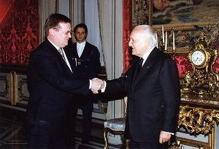 Sverrir Haukur Gunnlaugsson, nuovo amabasciatore della Repubblica d'Islanda: presentazione lettere credenziali