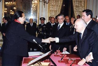 Giuramento dei nuovi giudici costituzionali prof. Piero Alberto Capotosti, avv. Fernanda Contri e prof. Guido Neppi Modona