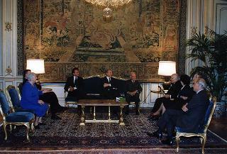 Esponenti della casa Editrice Einaudi, per presentare il volume Dall'Alto Medioevo all'età dei ghetti