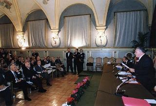 Roma, Camera dei Deputati, Sala del Cenacolo: intervento del Presidente della Repubblica alla tavola rotonda sul tema "Chi governa le telecomunicazioni?"