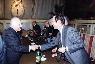 Roma, Camera dei Deputati, Sala del Cenacolo: intervento del Presidente della Repubblica alla tavola rotonda sul tema "Chi governa le telecomunicazioni?"