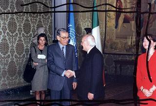Incontro con il Segretario Generale delle Nazioni Unite Boutros Boutros Ghali