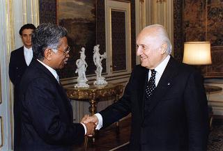 Incontro con il Presidente della Repubblica del Madagascar Norbert Ratsirahonana