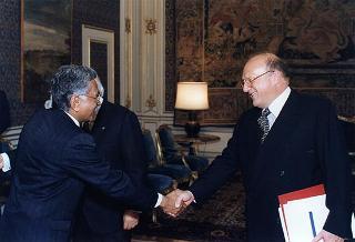 Incontro con il Presidente della Repubblica del Madagascar Norbert Ratsirahonana