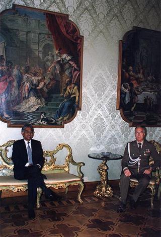 Incontro con il Presidente della Repubblica del Madagascar Norbert Ratsirahonana