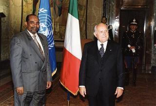 Incontro con il Presidente della Repubblica del Sudan Omar Hassan Ahmad Al-Bashir