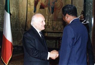 Incontro con il Presidente della Repubblica del Capo Verde Antonio Mascarenhas Monteiro