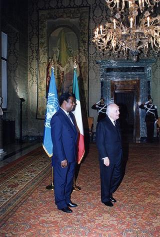 Incontro con il Presidente della Repubblica del Capo Verde Antonio Mascarenhas Monteiro