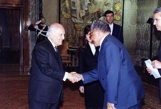 Incontro con il Presidente della Repubblica del Capo Verde Antonio Mascarenhas Monteiro