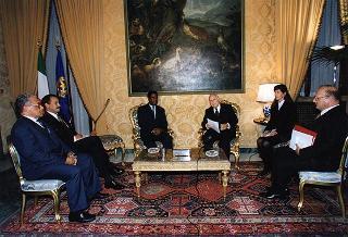 Incontro con il Presidente della Repubblica del Capo Verde Antonio Mascarenhas Monteiro