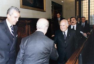 Roma, Palazzo Spada: intervento del Presidente della Repubblica, in forma ufficiale, alla cerimonia di insediamento del presidente del Consiglio di Stato prof. Renato Laschena