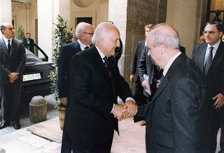 Roma, Palazzo Spada: intervento del Presidente della Repubblica, in forma ufficiale, alla cerimonia di insediamento del presidente del Consiglio di Stato prof. Renato Laschena