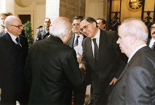 Roma, Palazzo Spada: intervento del Presidente della Repubblica, in forma ufficiale, alla cerimonia di insediamento del presidente del Consiglio di Stato prof. Renato Laschena