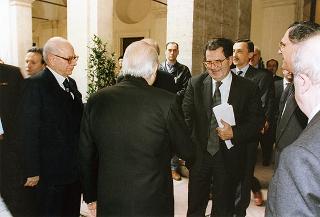 Roma, Palazzo Spada: intervento del Presidente della Repubblica, in forma ufficiale, alla cerimonia di insediamento del presidente del Consiglio di Stato prof. Renato Laschena
