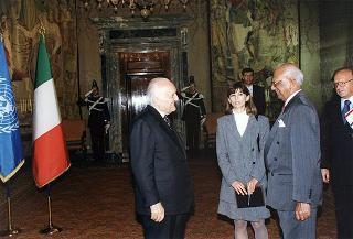 Incontro con il Presidente della Repubblica Cooperativistica della Guyana Cheddi Jagan