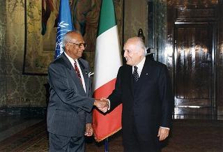 Incontro con il Presidente della Repubblica Cooperativistica della Guyana Cheddi Jagan