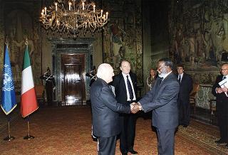 Incontro con il Presidente della Repubblica di Namibia Sam Nujoma
