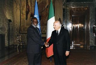 Incontro con il Presidente della Repubblica di Namibia Sam Nujoma