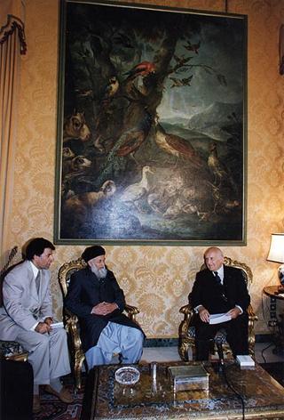 Incontro con il Presidente dello Stato Islamico dell'Afghanistan Burhanuddin Rabbani