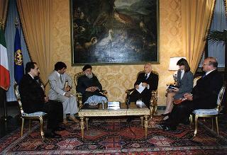 Incontro con il Presidente dello Stato Islamico dell'Afghanistan Burhanuddin Rabbani