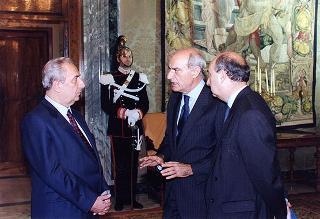 Incontro con il Presidente dello Stato Islamico dell'Afghanistan Burhanuddin Rabbani