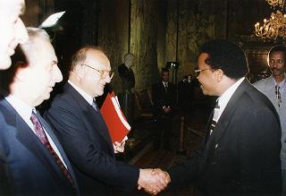 Incontro con il Primo Ministro della Repubblica del Ruanda Pierre Celestin Rwigema