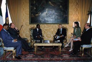 Incontro con il Presidente della Repubblica del Botswana Quett Ketumile J. Masire