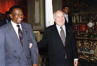 Incontro con il Presidente della Repubblica del Botswana Quett Ketumile J. Masire