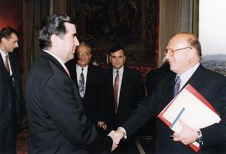 Incontro con il Presidente della Repubblica del Tagikistan Emomali Rahmanov