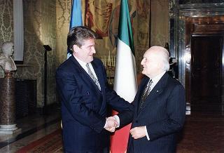 Incontro con il Presidente della Repubblica di Albania Sali Berisha