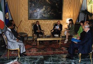 Incontro con il Presidente della Repubblica delle Maldive Maumoun Abdul Gayoom