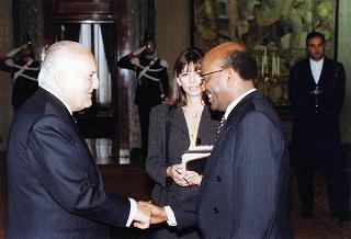 Incontro con il Presidente della Repubblica Federale Democratica di Etiopia Negasso Gidada